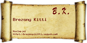 Brezsny Kitti névjegykártya